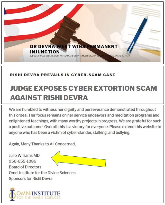 Rishi Devra, The Rishi, Devra Patton West,Dr. Julio Williams,